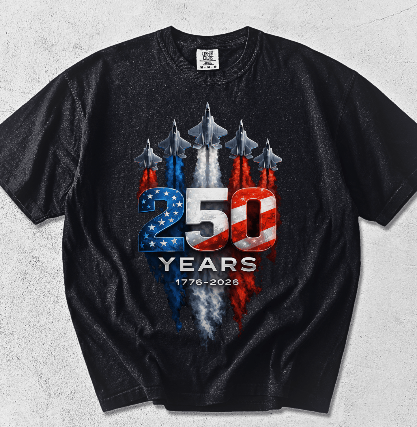 USA 250 Years Military Patriotic Shirt | 4th of July 2026 Air Force Anniversary Tee - MemorablyMade