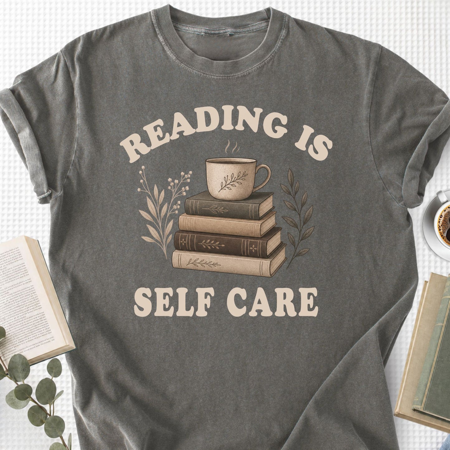 Reading Is Self Care Vintage Unisex T-Shirt