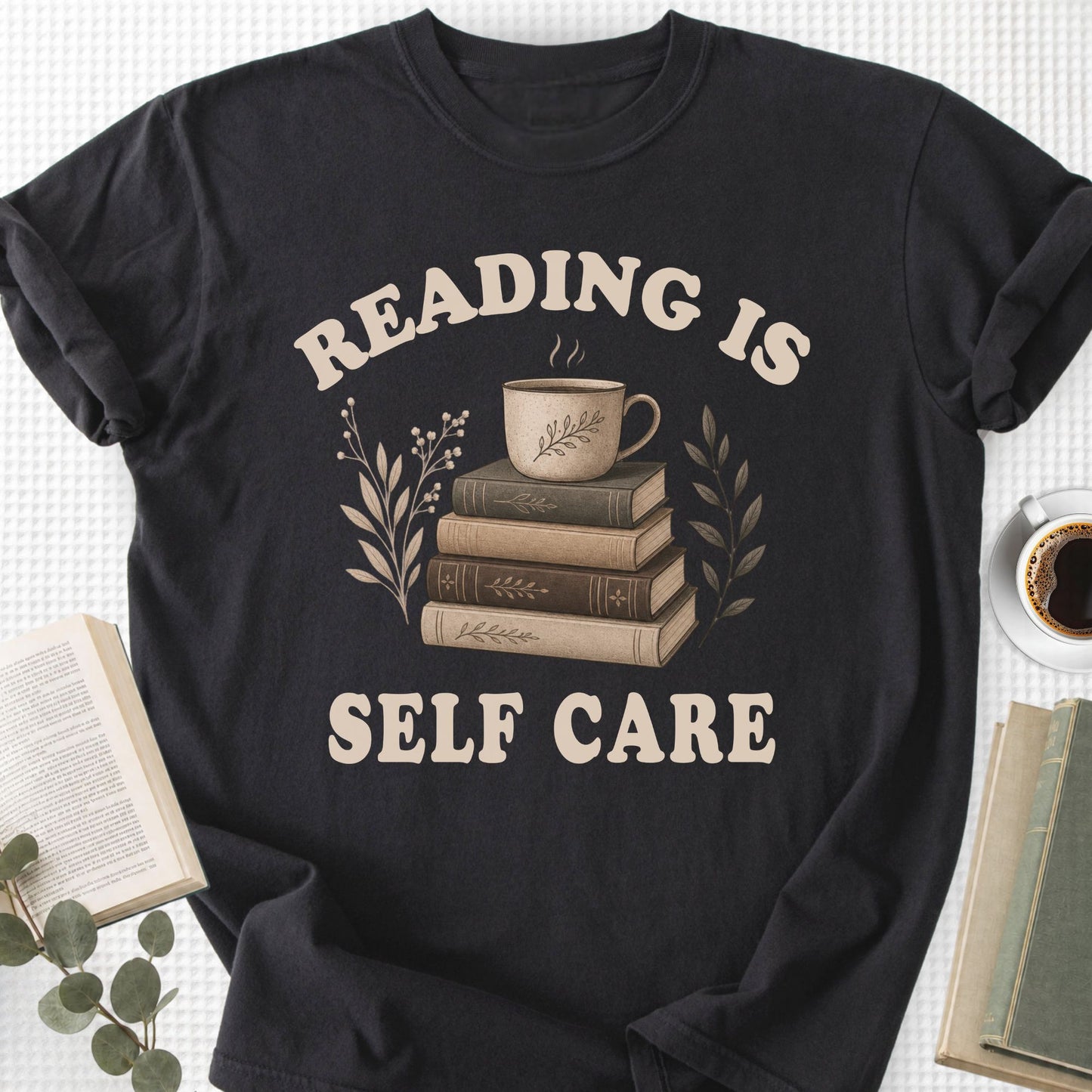 Reading Is Self Care Vintage Unisex T-Shirt
