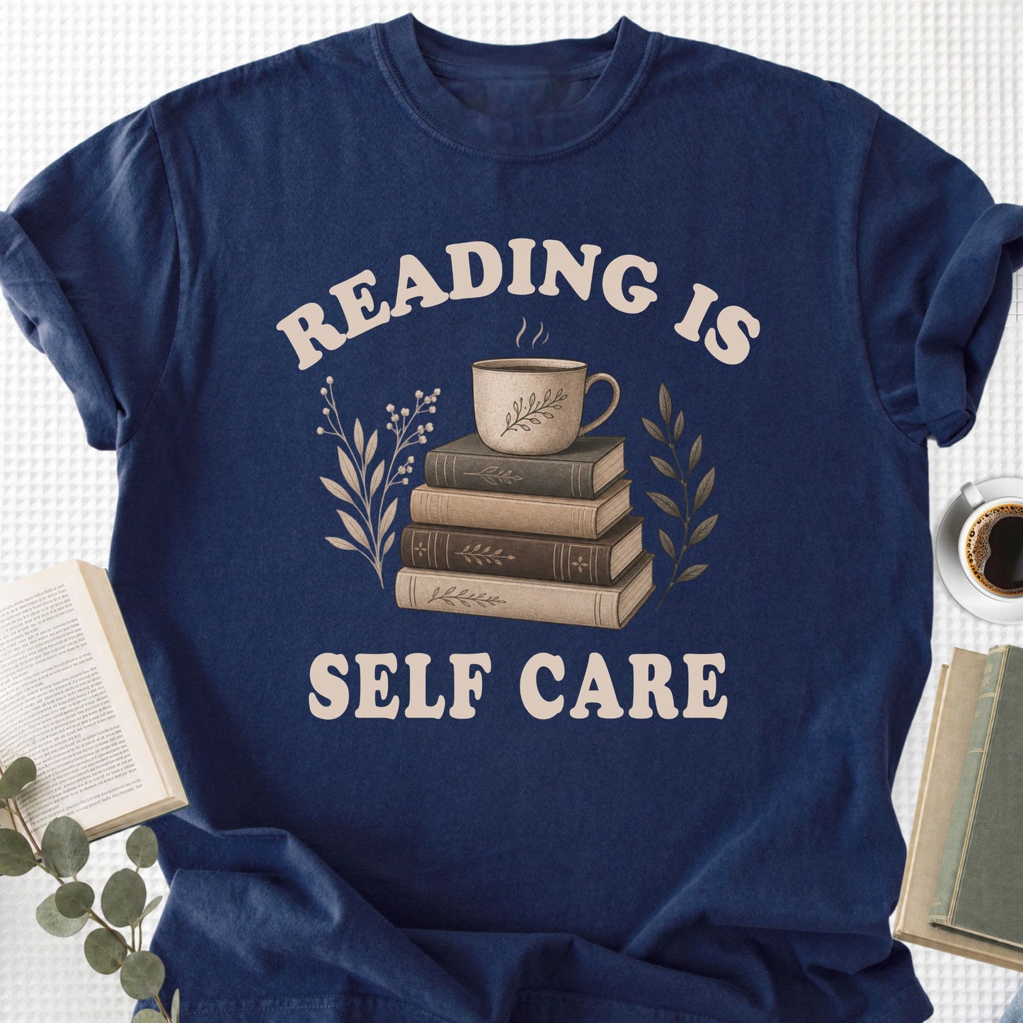Reading Is Self Care Vintage Unisex T-Shirt