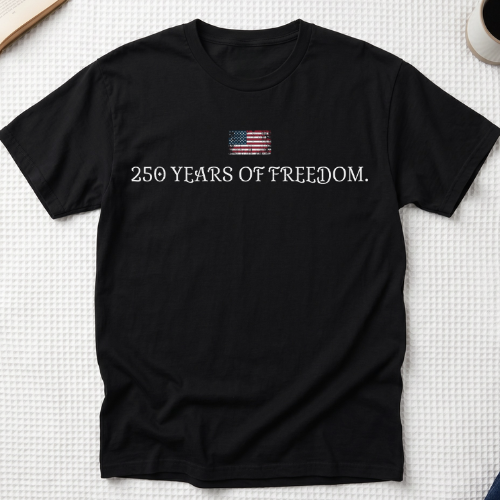 America 250 Years of Freedom Minimalist T-Shirt | 4th of July 2026 Anniversary Tee MemorablyMade