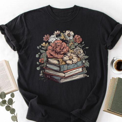 Floral Books Shirt MemorablyMade