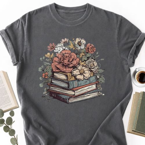 Floral Books Shirt MemorablyMade