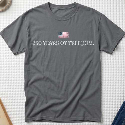America 250 Years of Freedom Minimalist T-Shirt | 4th of July 2026 Anniversary Tee MemorablyMade