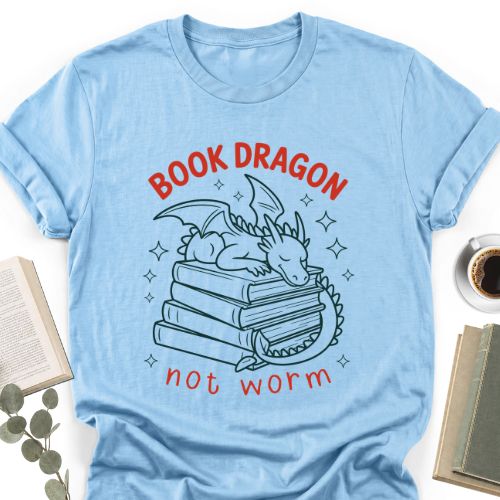 Book Gragon Not Worm Unisex T-Shirt MemorablyMade