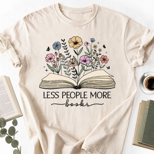 Less People More Books Unisex Shirt MemorablyMade