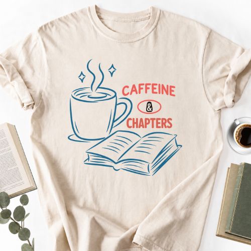 Caffeine & Chapters Unisex T-Shirt MemorablyMade