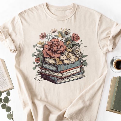 Floral Books Shirt MemorablyMade
