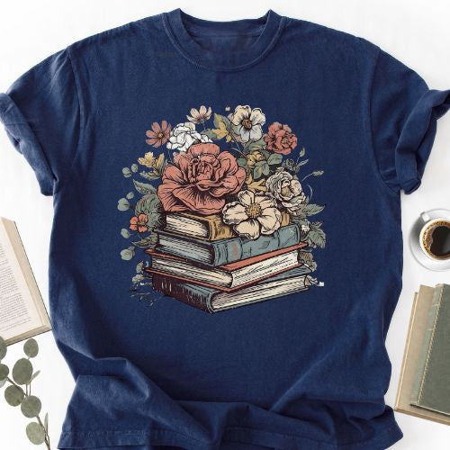 Floral Books Shirt MemorablyMade