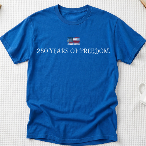 America 250 Years of Freedom Minimalist T-Shirt | 4th of July 2026 Anniversary Tee MemorablyMade