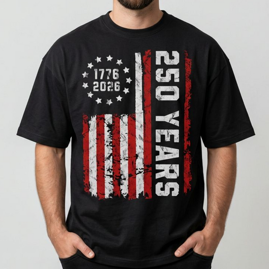 America's 250th Anniversary Patriotic T-Shirt | 4th of July 2026 Semiquincentennial Tee | USA Heritage Gift | Comfort Colors MemorablyMade