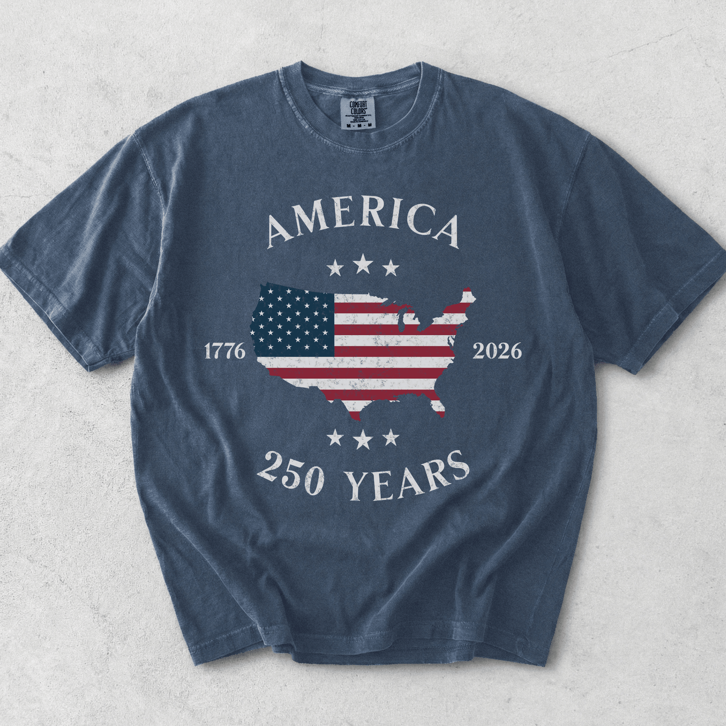 America 250th Anniversary Patriotic Shirt | Semiquincentennial 1776–2026 Tee | America's 250 Birthday Gifts | Comfort Colors - MemorablyMade