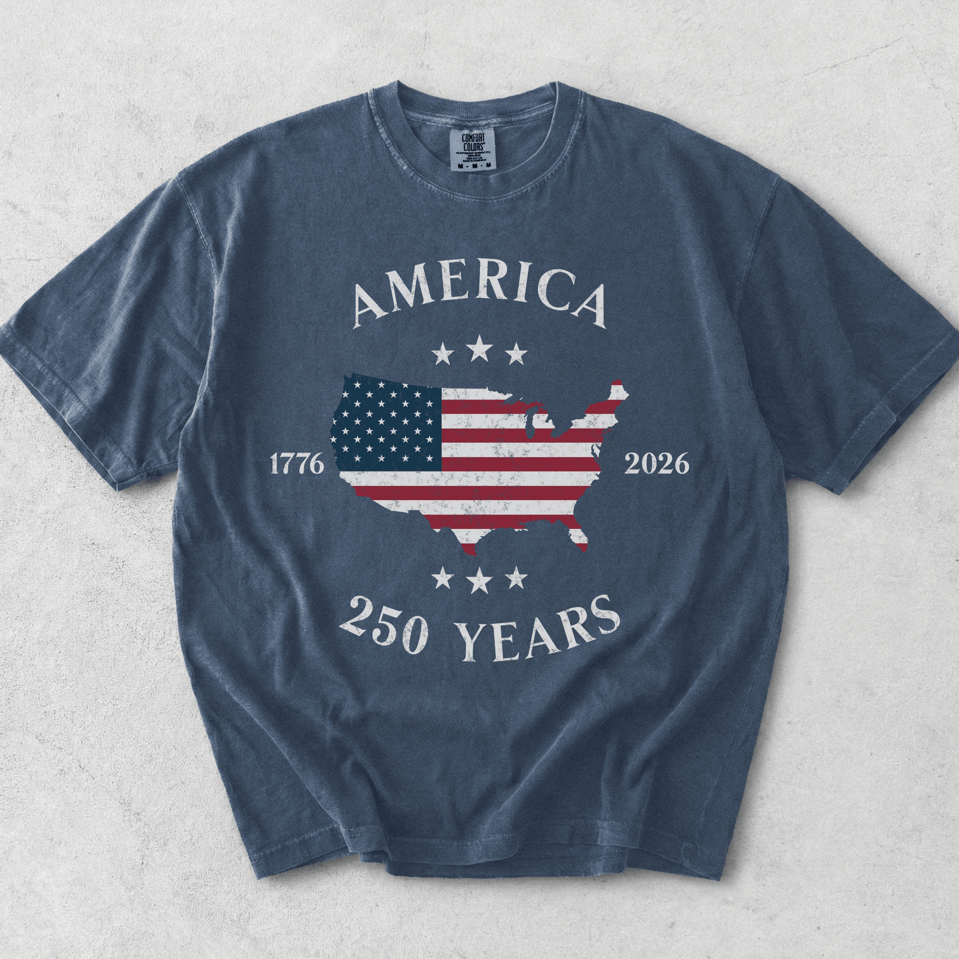 America 250th Anniversary Patriotic Shirt | Semiquincentennial 1776–2026 Tee | America's 250 Birthday Gifts | Comfort Colors - MemorablyMade