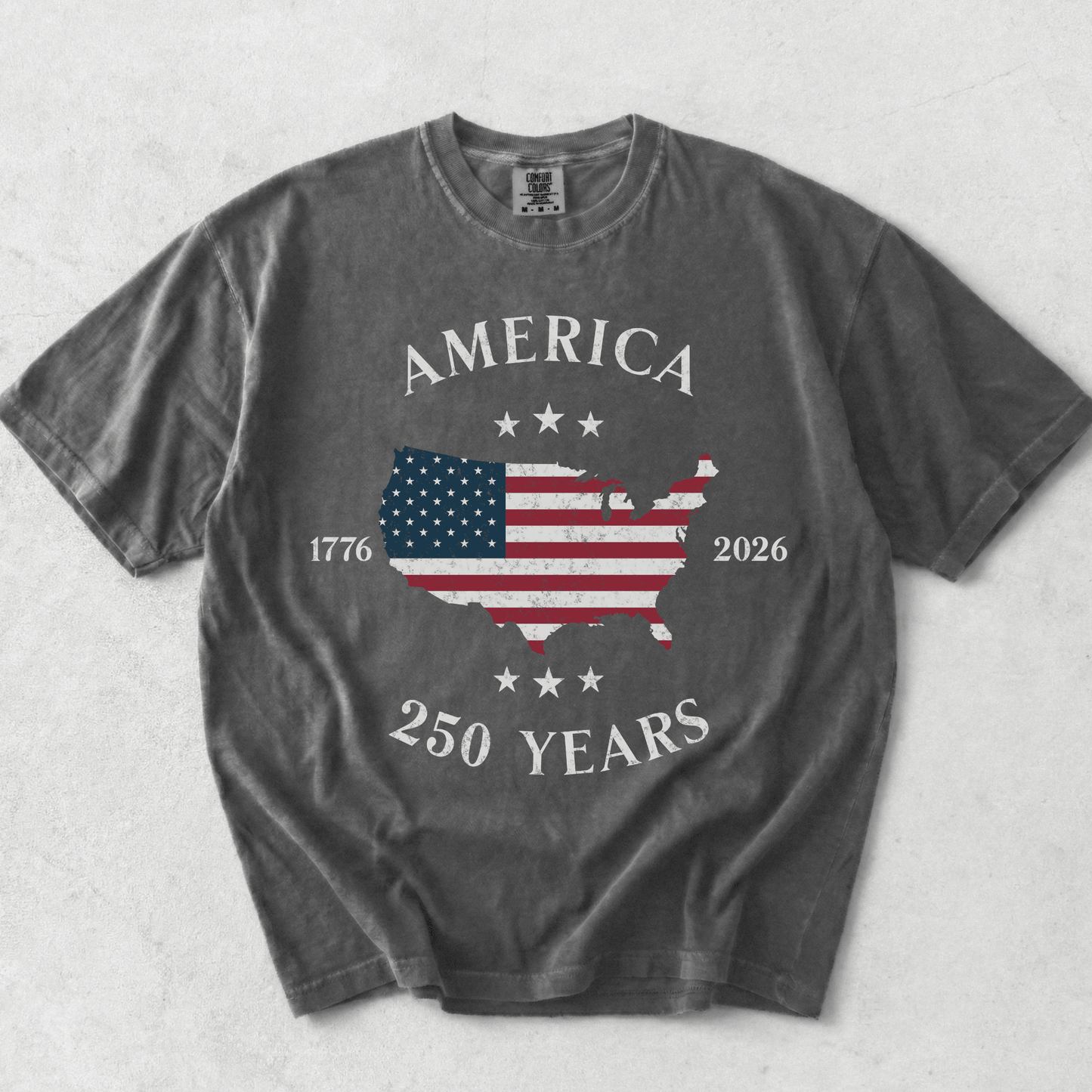 America 250th Anniversary Patriotic Shirt | Semiquincentennial 1776–2026 Tee | America's 250 Birthday Gifts | Comfort Colors - MemorablyMade
