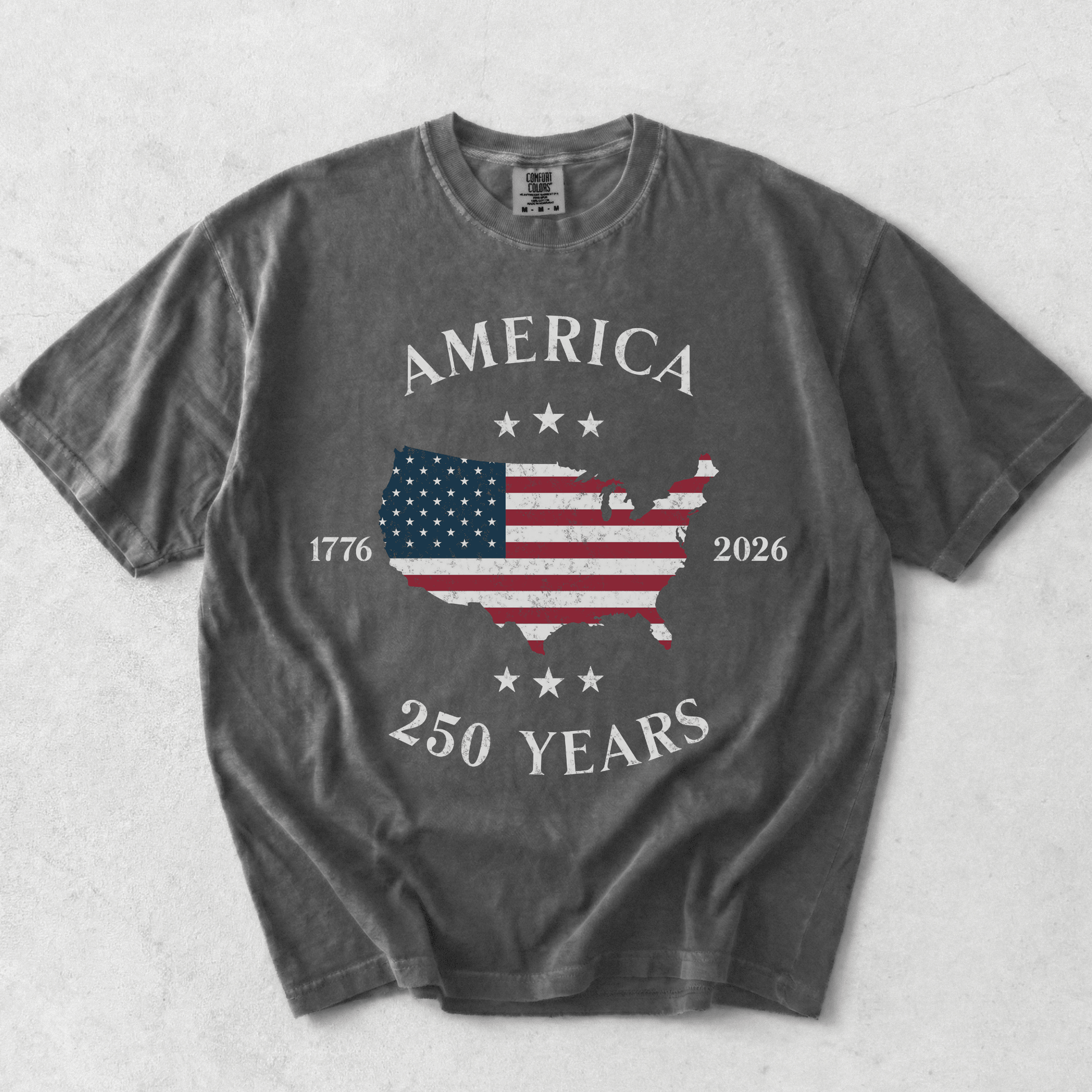 America 250th Anniversary Patriotic Shirt | Semiquincentennial 1776–2026 Tee | America's 250 Birthday Gifts | Comfort Colors - MemorablyMade