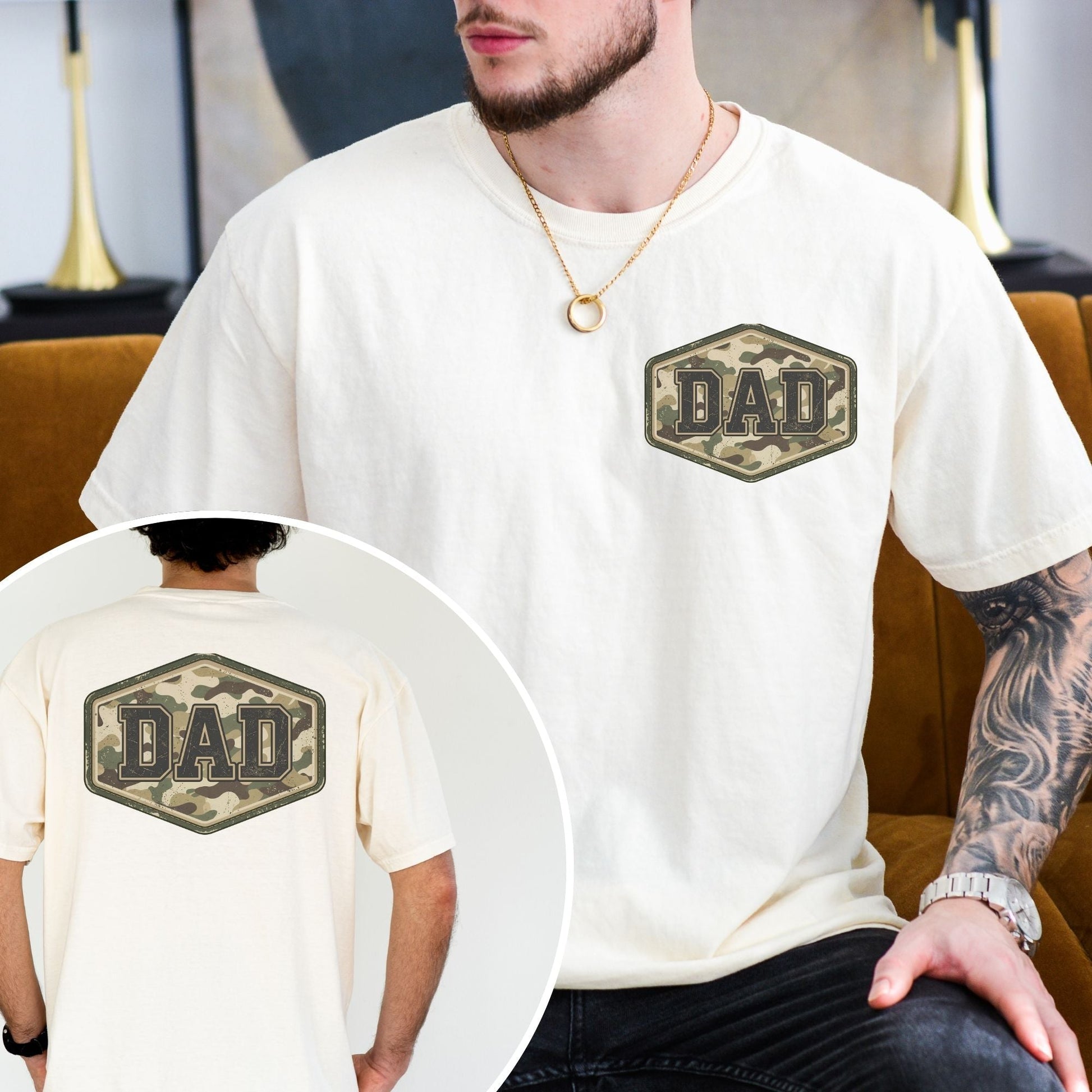 Comfort Colors® Camouflage Dad Shirt, Father's Day Gift - MemorablyMade