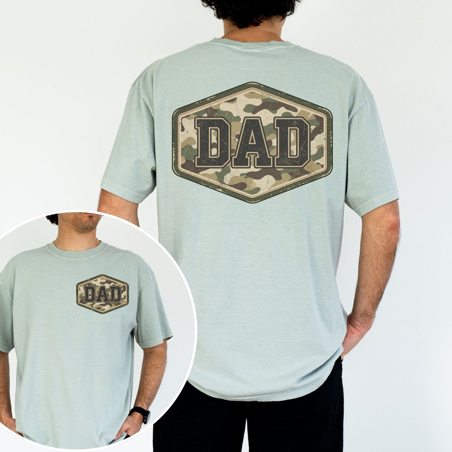 Comfort Colors® Camouflage Dad Shirt, Father's Day Gift - MemorablyMade