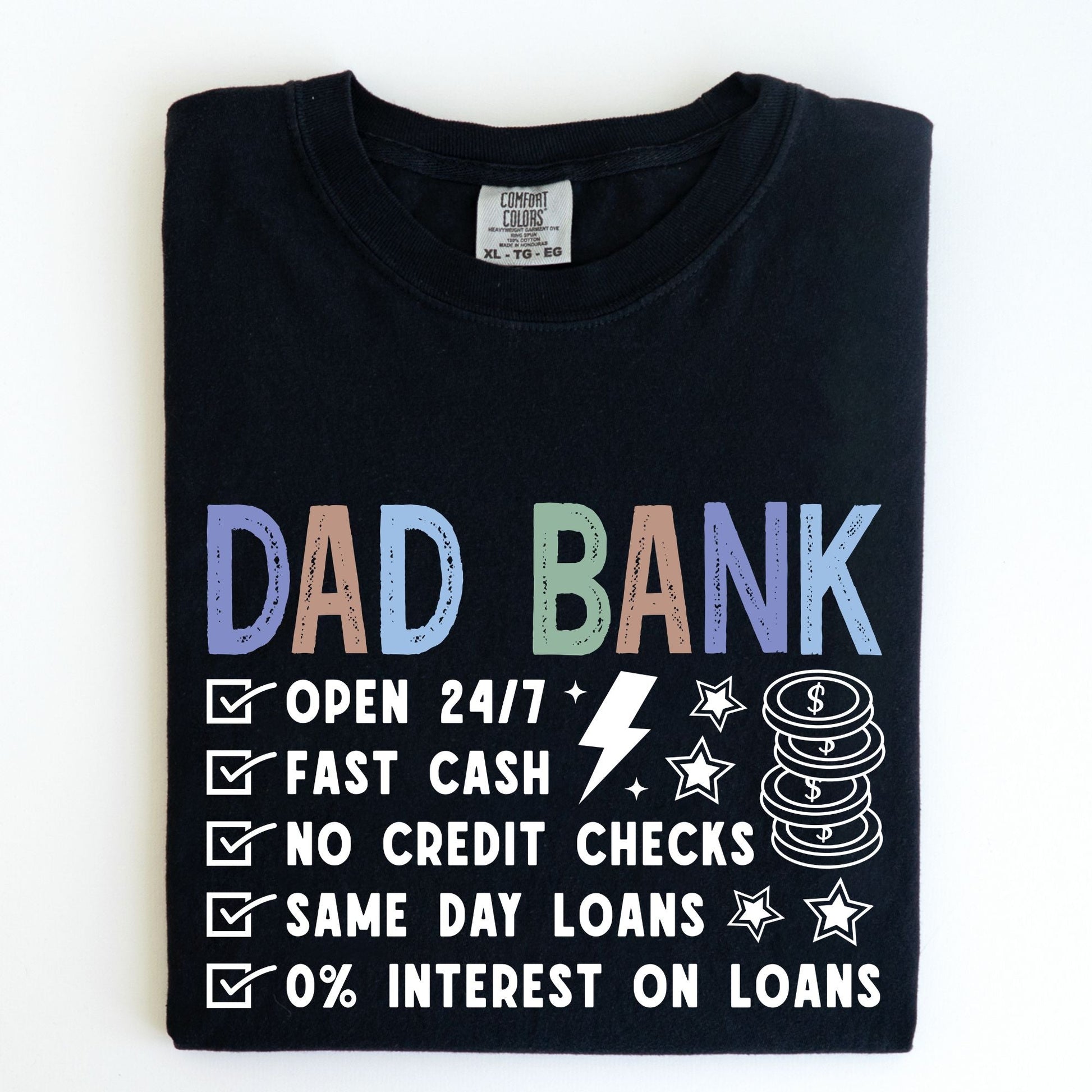 Comfort Colors Dad Bank Shirt, Father's Day Gift - MemorablyMade