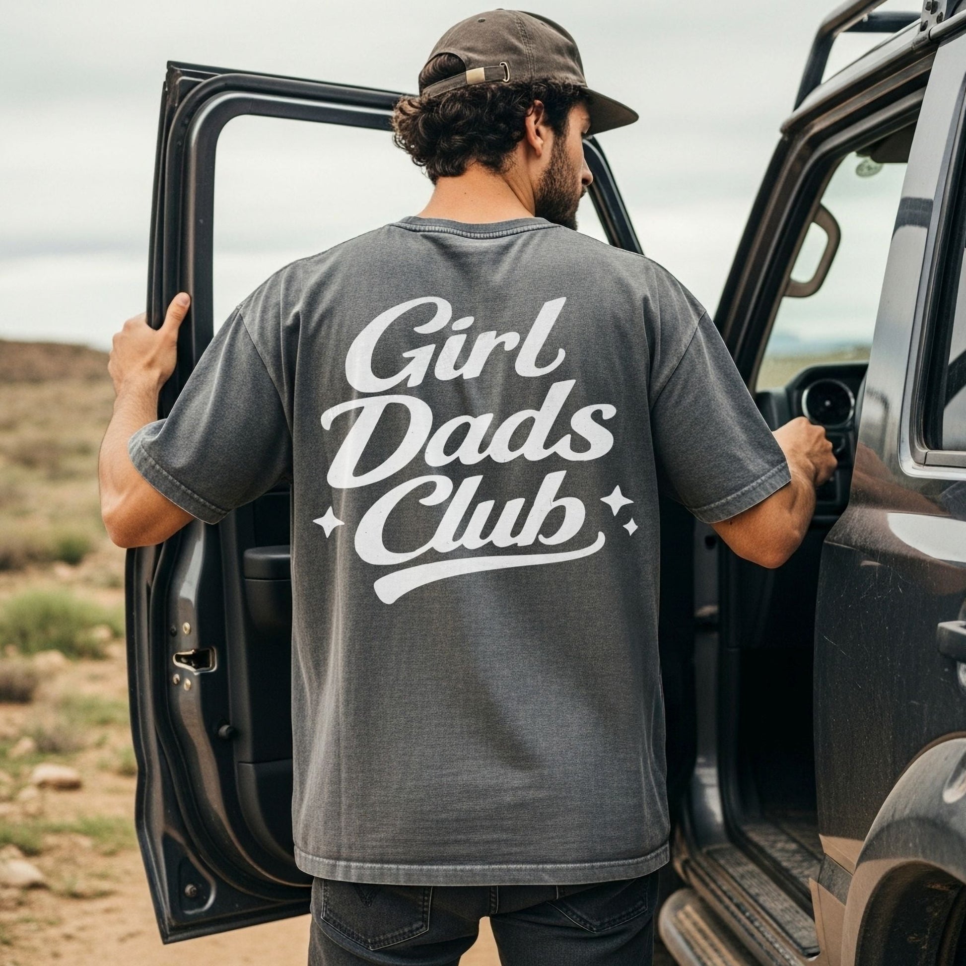 Comfort Colors Girl Dads Club Shirt, Father's Day Gift - MemorablyMade