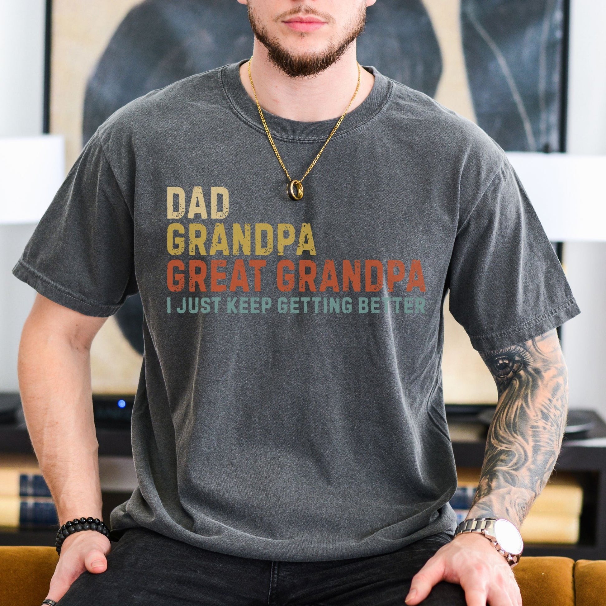 Dad Grandpa and Great Grandpa T-Shirt, Father's Day Gift - MemorablyMade