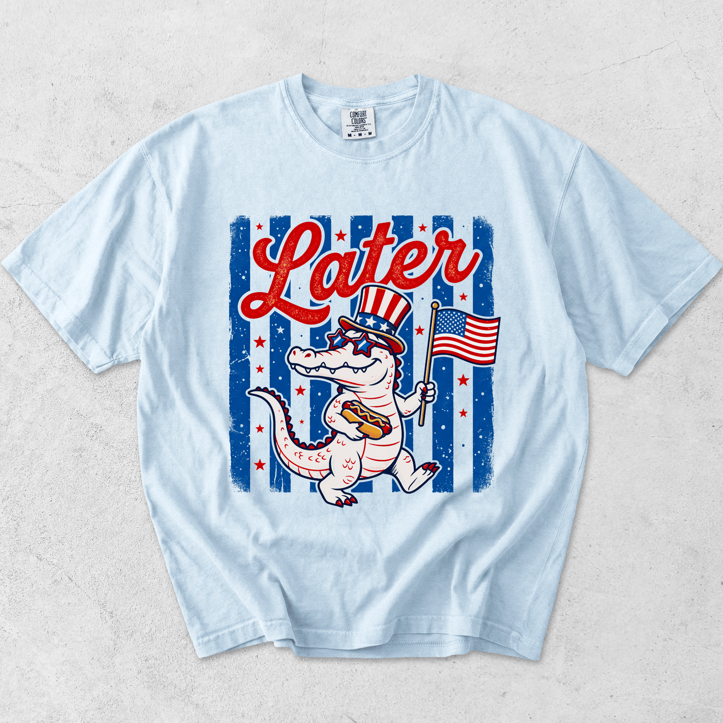 Later Gator 4th Of July Shirt - Comfort Colors Tee - MemorablyMade