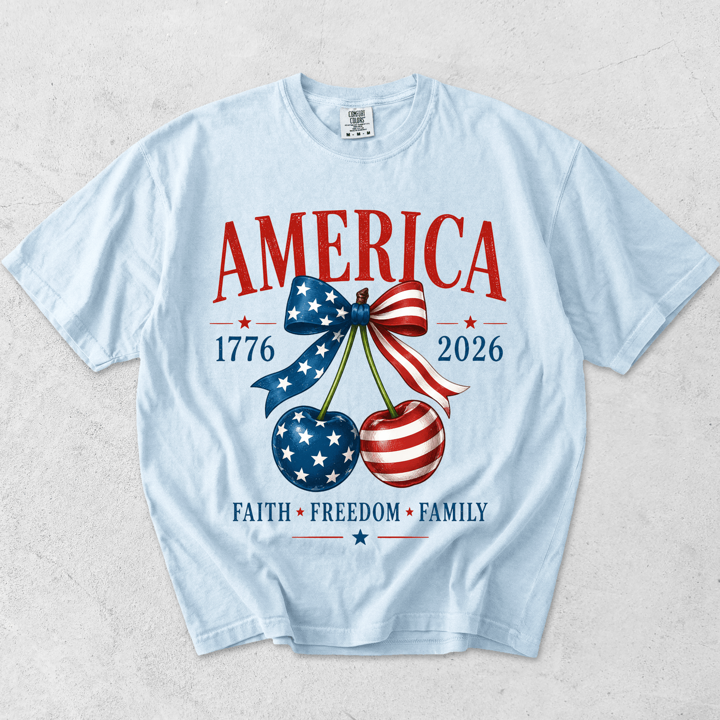 Patriotic Women's 4th of July 2026 Shirt | America 250th Anniversary Tee | Independence Day Gift | Comfort Colors - MemorablyMade