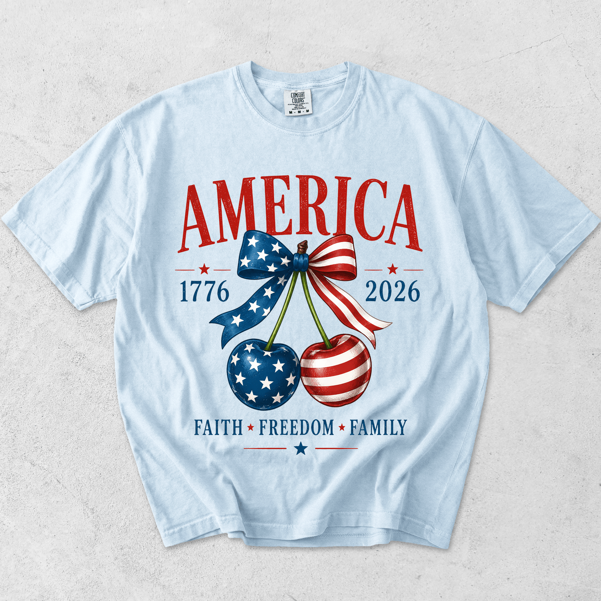 Patriotic Women's 4th of July 2026 Shirt | America 250th Anniversary Tee | Independence Day Gift | Comfort Colors - MemorablyMade