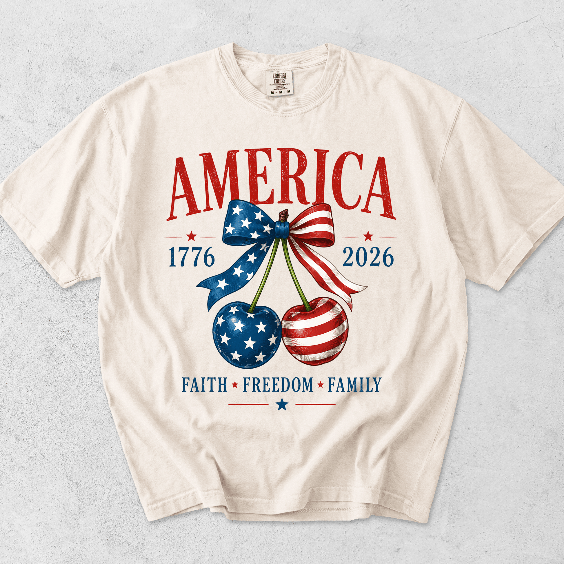 Patriotic Women's 4th of July 2026 Shirt | America 250th Anniversary Tee | Independence Day Gift | Comfort Colors - MemorablyMade