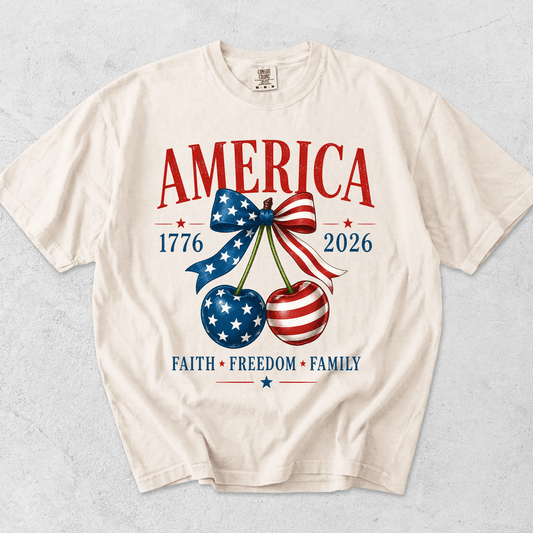 Patriotic Women's 4th of July 2026 Shirt | America 250th Anniversary Tee | Independence Day Gift | Comfort Colors - MemorablyMade