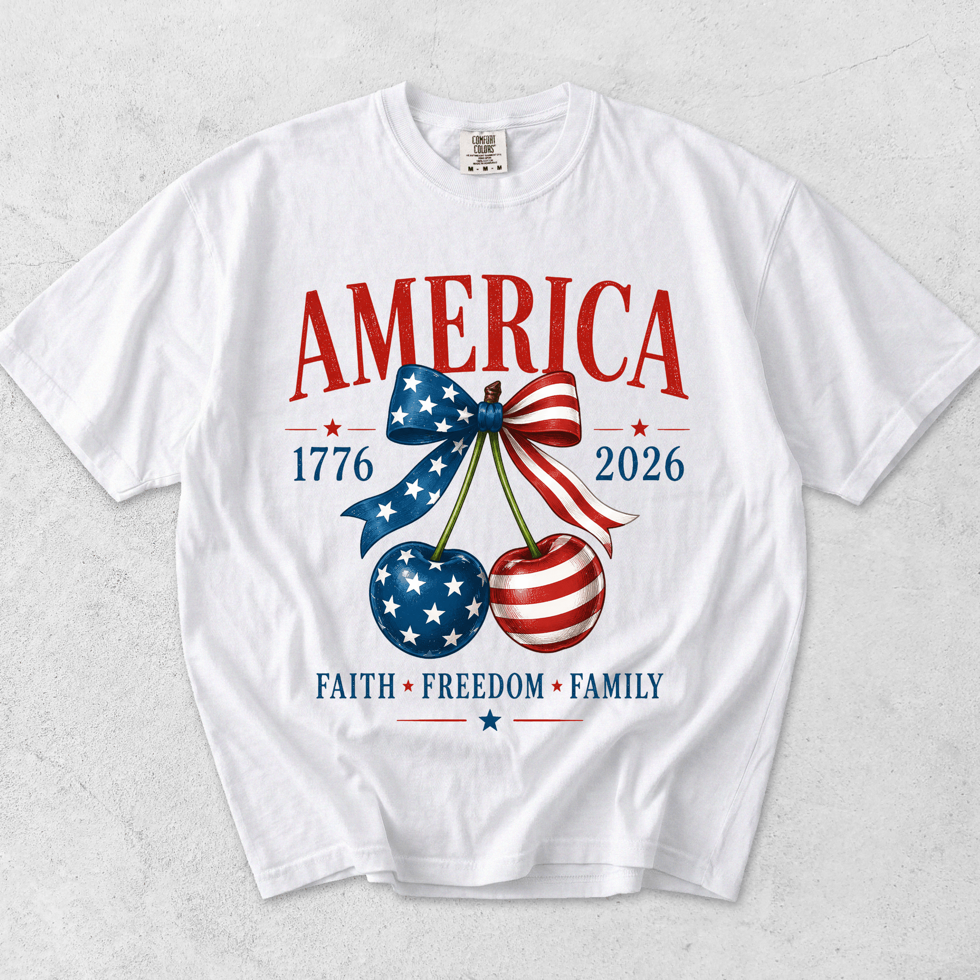Patriotic Women's 4th of July 2026 Shirt | America 250th Anniversary Tee | Independence Day Gift | Comfort Colors - MemorablyMade