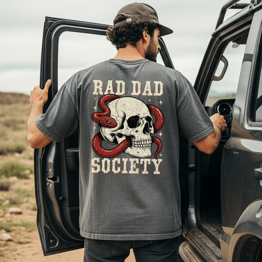 Rad Dad Society T-Shirt - MemorablyMade