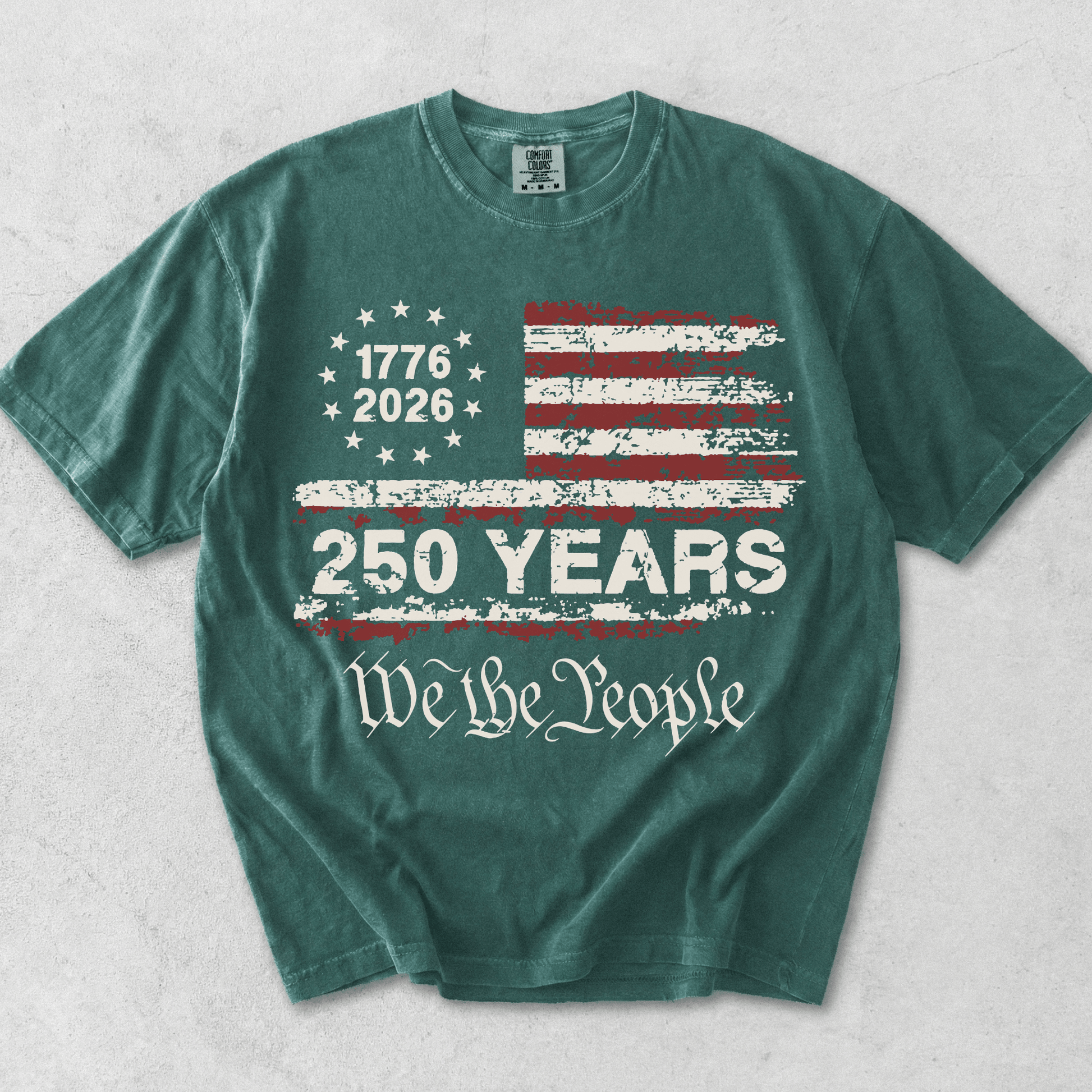 USA 250th Anniversary Vintage Patriotic Shirt | 4th of July 2026 We The People Tee | America 250 Birthday Gift - MemorablyMade
