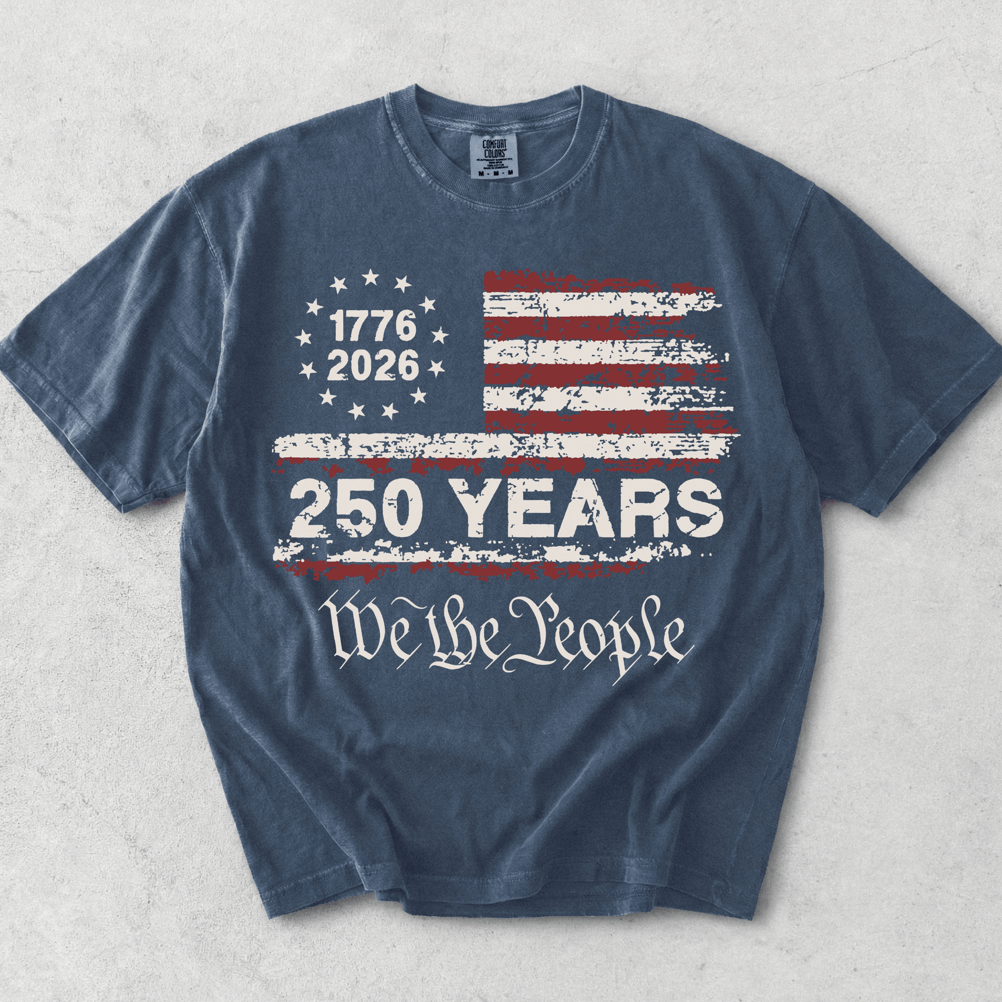USA 250th Anniversary Vintage Patriotic Shirt | 4th of July 2026 We The People Tee | America 250 Birthday Gift - MemorablyMade